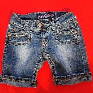 Angels Jeans distressed blue short women's junior size 3